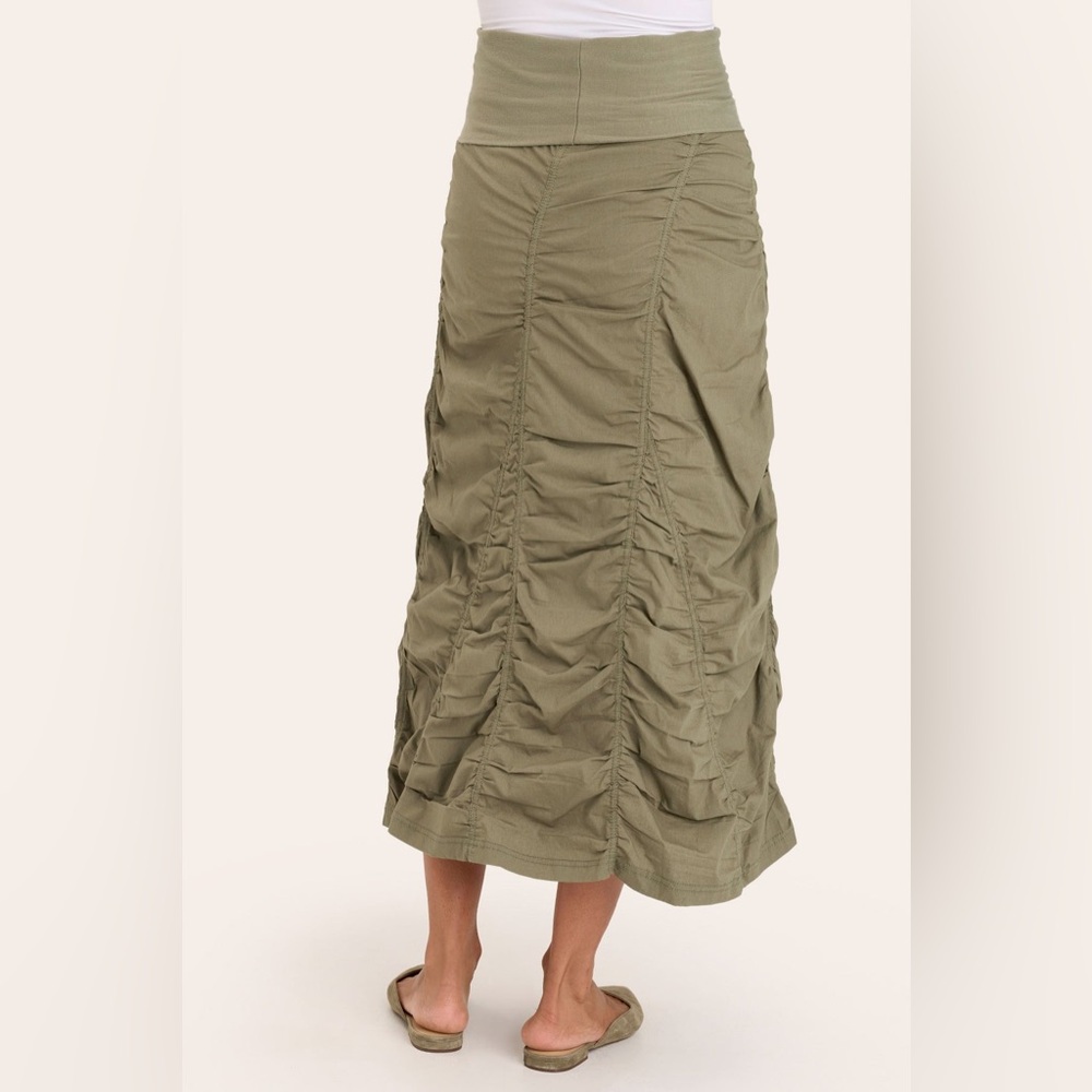 XCVI Taupe Casual Fold Over Skirt - Picture 3 of 6